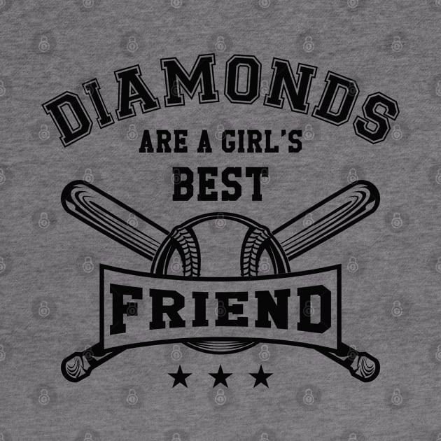 Baseball - Diamonds are a girl's best friend by KC Happy Shop